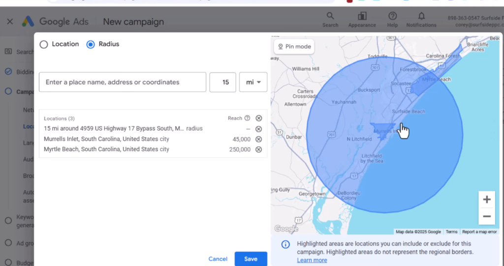Choose a Realistic Service Radius