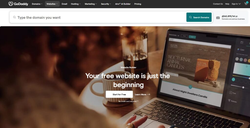 GoDaddy Website Builder - Best for Simplicity