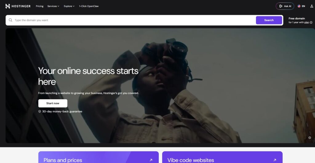Hostinger Website Builder - Best Budget AI Website Builder