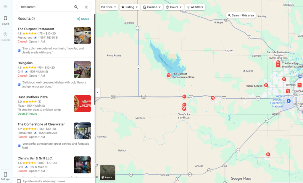 Search for the Business or Location
