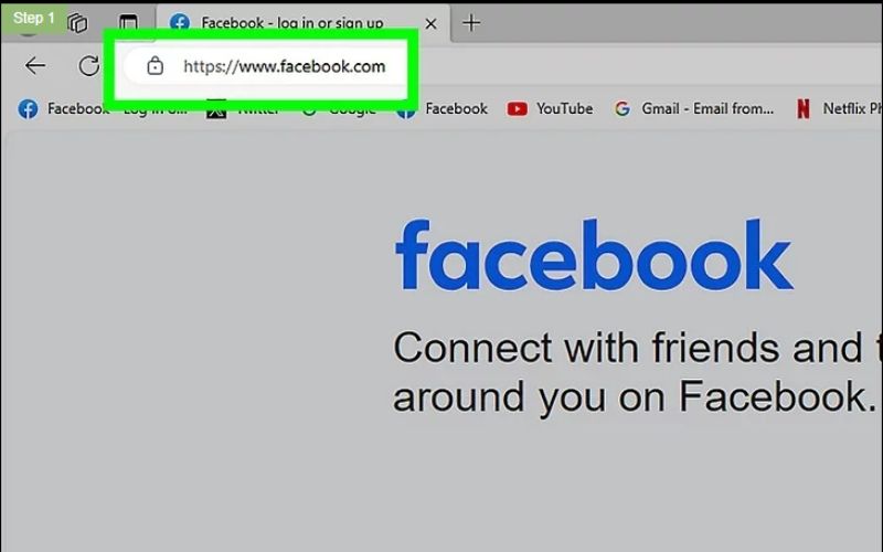 .Open your preferred web browser and log into the official Facebook site by entering the URL