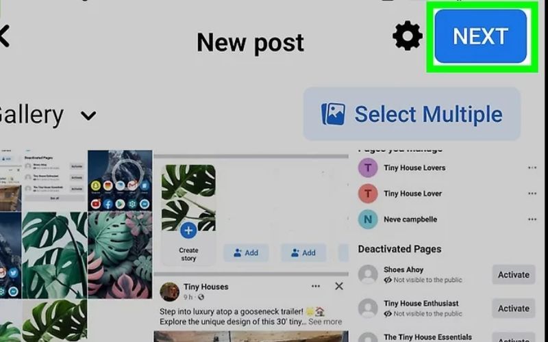 Tap the "NEXT" button in the upper-right corner once you have finished selecting your images