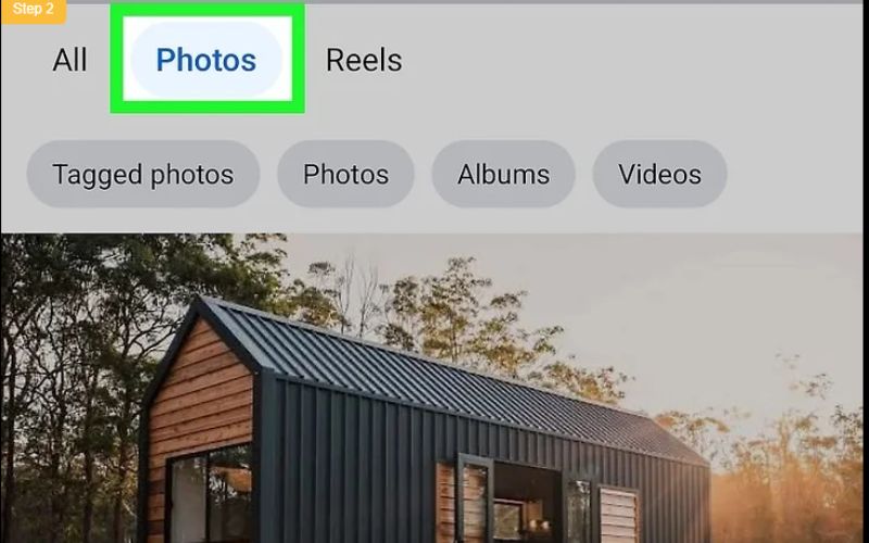 Scroll down past your basic bio details and tap the "Photos" menu button