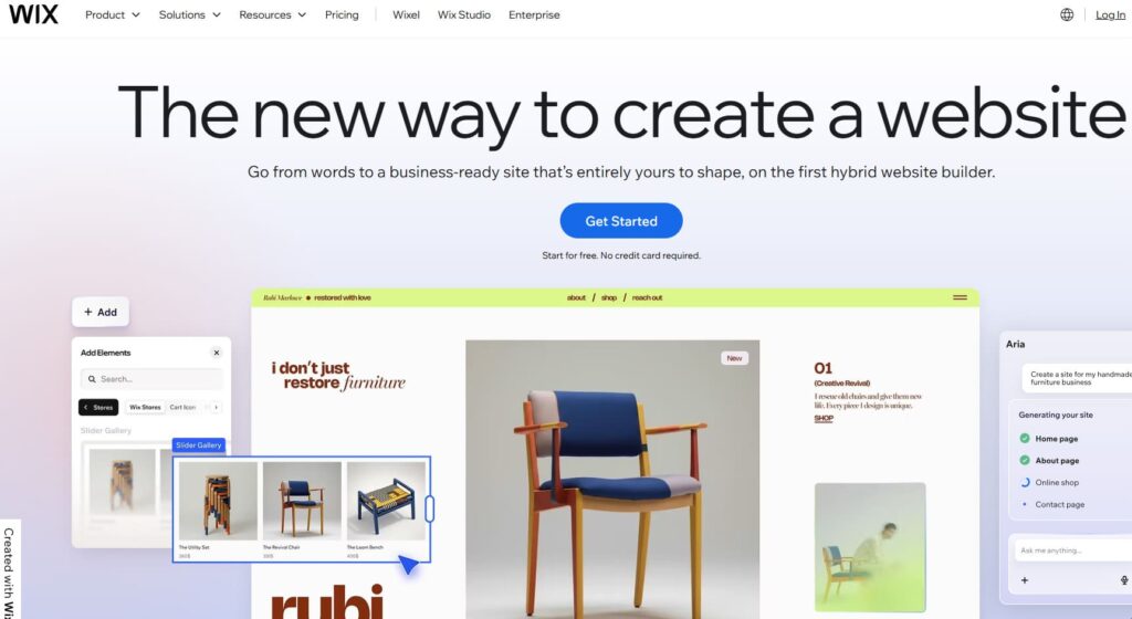 Wix — Best Overall Website Builder for Restaurants
