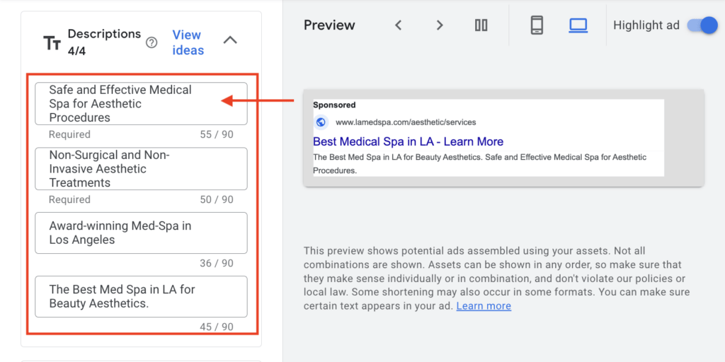 Writing High-Converting Google Ads for Spa Services