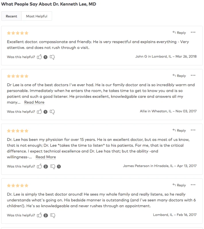 Detailed Doctor Review Samples